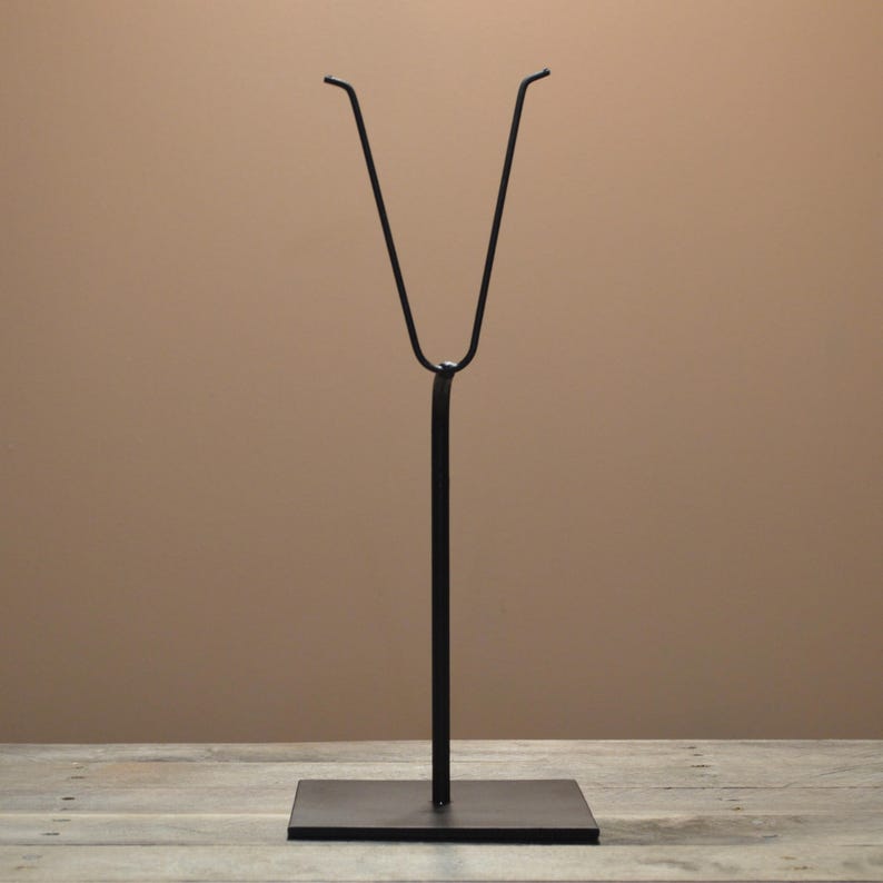 13" Y style Metal display stand for African and other tribal masks -5x5" Base image 5