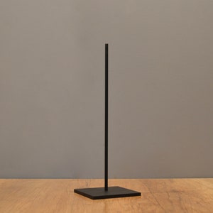 12&quot; high Metal rod display stand for art objects - 4x4&quot; base