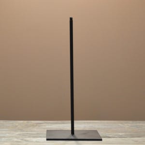 12" high Metal rod display stand for art objects - 4x4" base