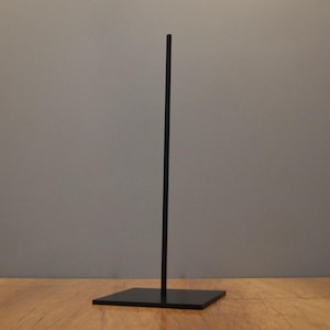 10” high Metal rod display stand for art objects - 6x6”&quot; base