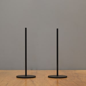 8”Set of 2 Metal Rod Display Stand For Tribal Art - 3” Base