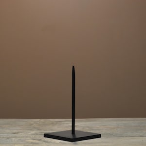 Various height pointed tip Metal Display Rod Stand for art objects - 3x3 Base