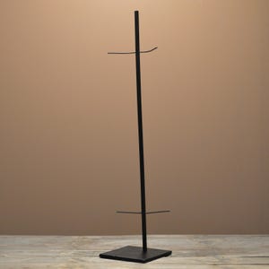 18" Metal display stand w/ double crossbars for Tribal art - 6x6 base