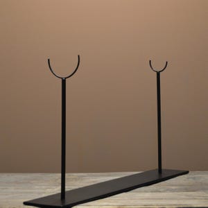 4” high Double rod “U” Display stand for sculptures - 12x4” base