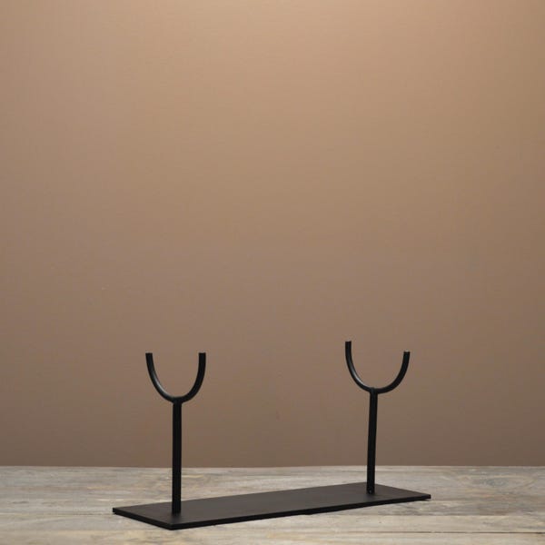 5” high Double rod “U” Display stand for sculptures - 12x4” base