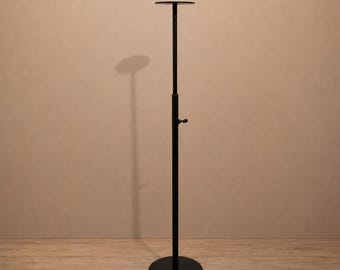 60” Metal Display Stand for helmet masks and art objects - 8” Round Base