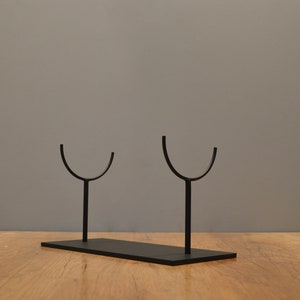 4” Double rod “U” Display stand for sculptures - 12x4" base