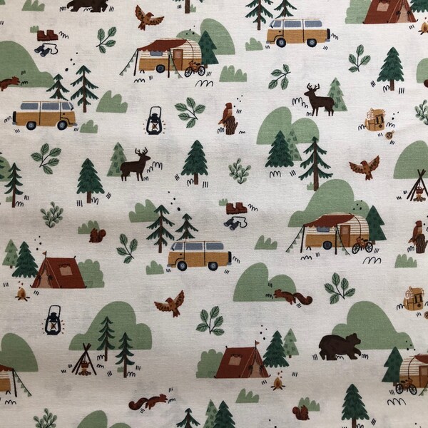 Camping Fabric Etsy