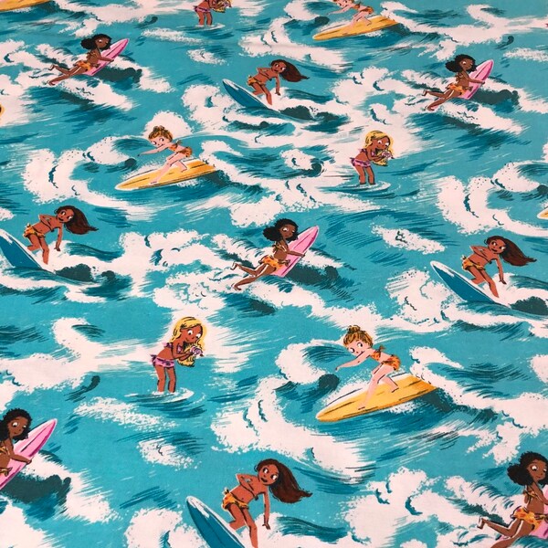 Surfing Fabric Etsy