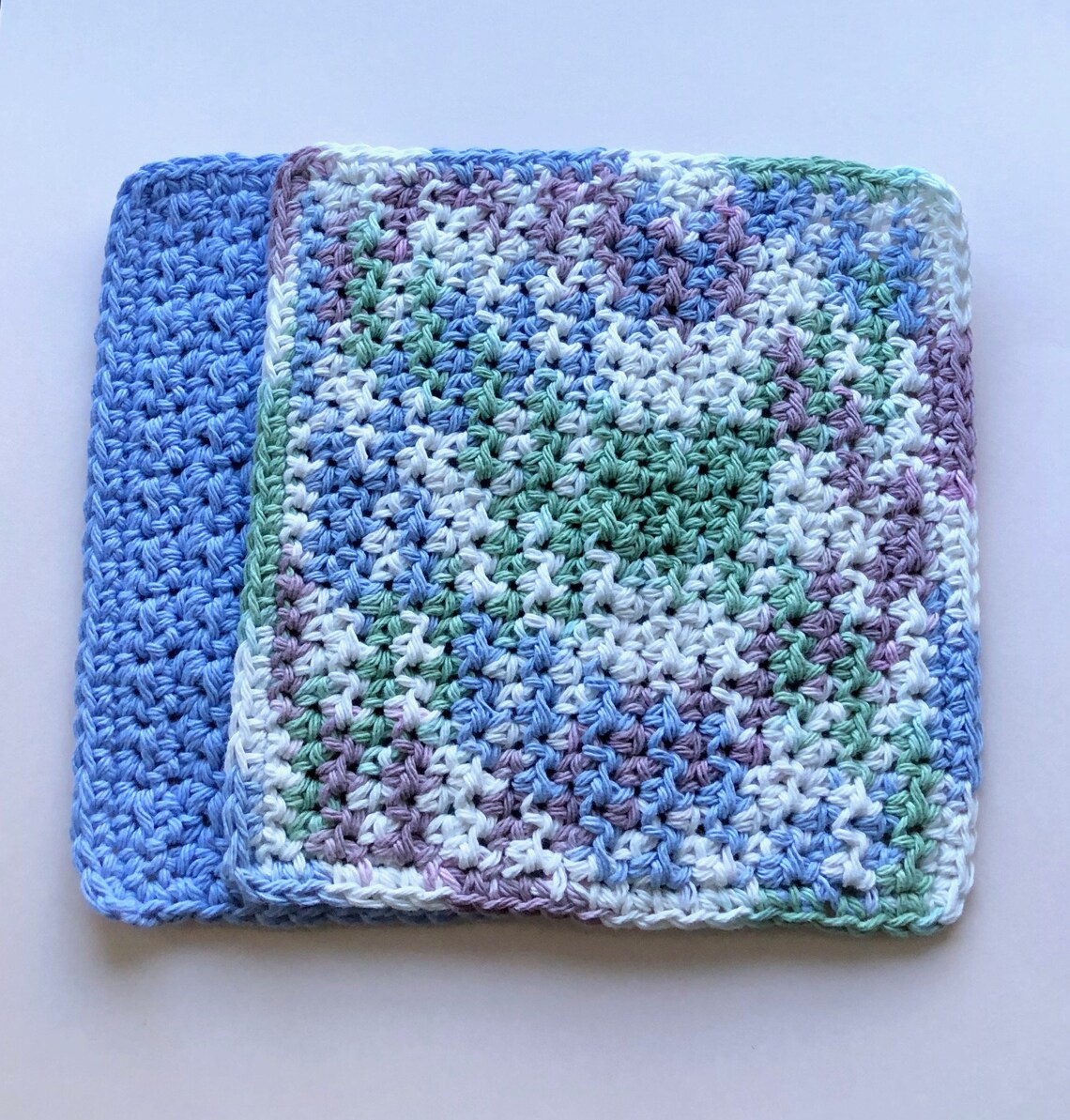 Crochet Washcloths Dishcloths Mixed set of 3 Cotton Cloths Etsy