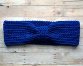 Crochet Headband, Yoga and Spa Headband in Blue, Handmade by KathysYarnCreations