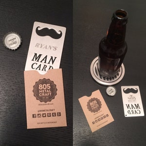 Abridor de botellas de tamaño de billetera "Man Card" personalizado