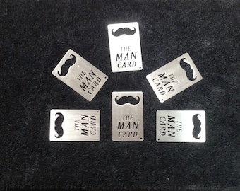 The Man Card (6 PACK), Credit card sized bottle opener
