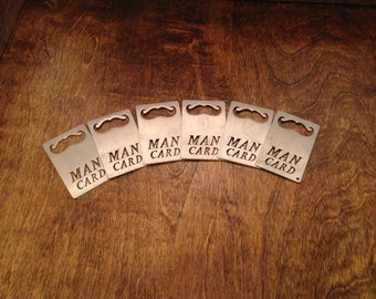 MAN CARD  (6 PACK), Wallet Sized Bottle Opener