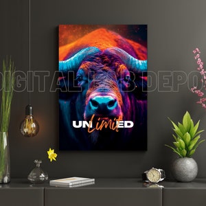 Inspirational Animal Wall Art For Inspiration Decor Of Animal Wall Art Of Colorful Buffalo Wall Art For Living Room Decor Of Cape Buffalo