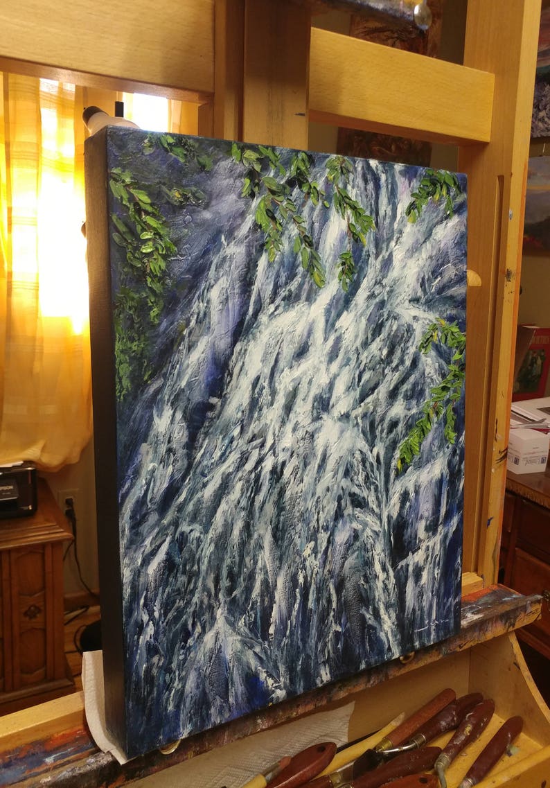 Original Oil painting Blue ridge mountain Hiking path Etsy