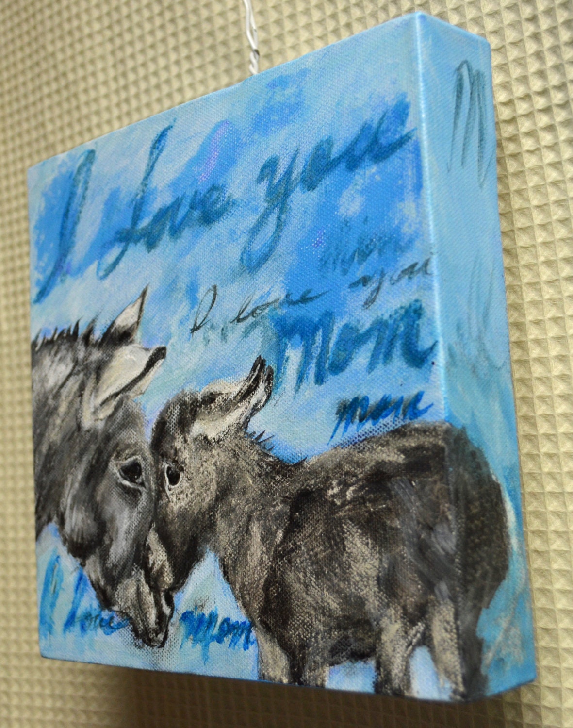 Father's day gift. Original Painting 8x8X1.5 | Etsy