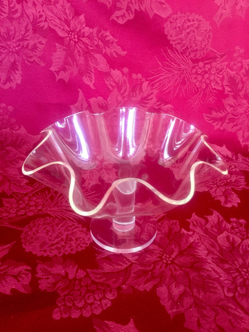 Vintage ~ 1960s ~ Clear Lucite TrinketJewelry Stand ~ Hollywood Regency ~