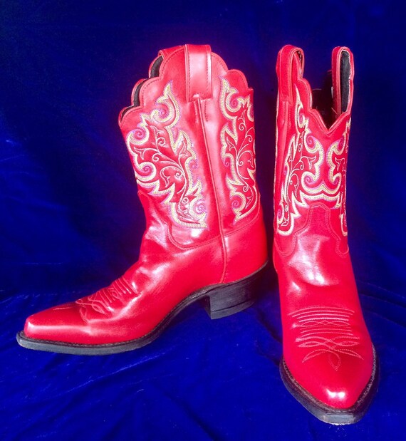 justin red boots