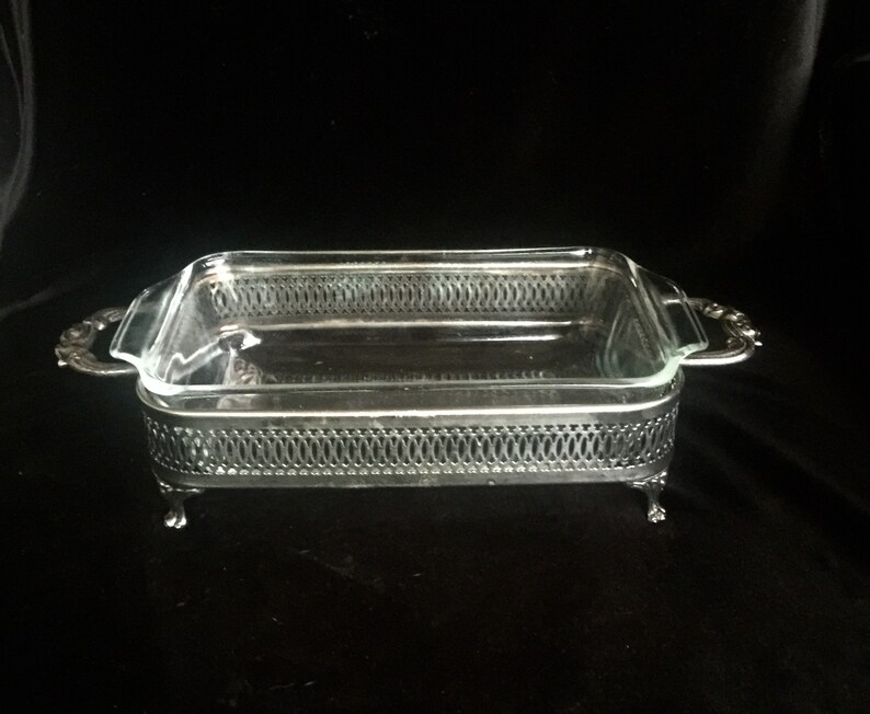 Vintage 1960s Silver Plated Serving Casserole Dish Holder Etsy