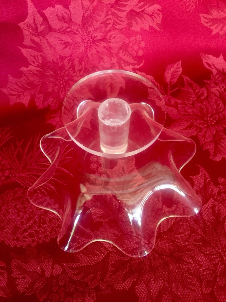 Vintage ~ 1960s ~ Clear Lucite TrinketJewelry Stand ~ Hollywood Regency ~