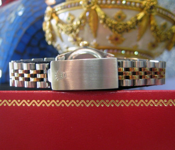 Dames Vintage ROLEX Oyster Perpetual Datejust roestvrij staal | Etsy België