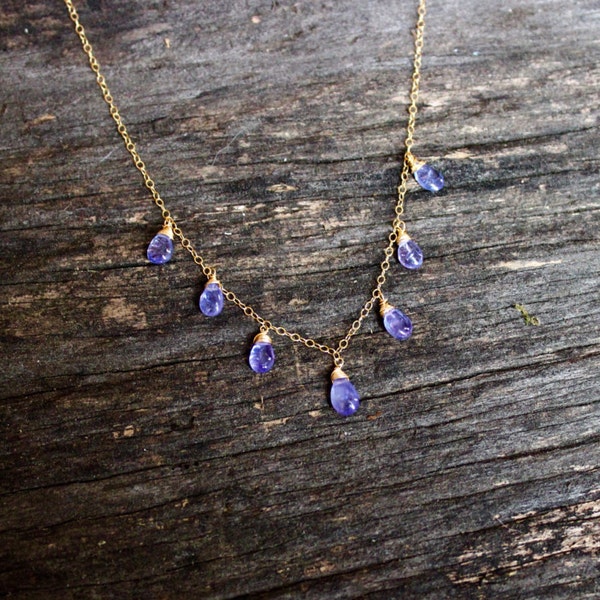 Goddess // Tanzanite Gold Necklace