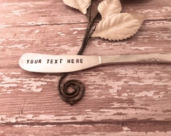 Cheese knives, handstamped knives, customizable cheese spreaders, Holiday sayings, Neighbor gifts, Perfect for holiday parties,
