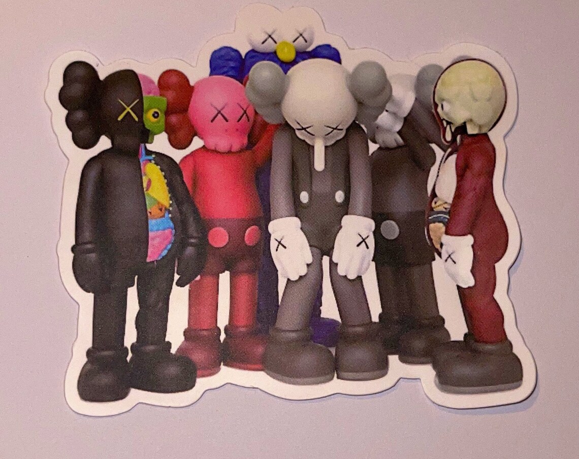 Kaws inspired stickers Choose 4 Kaws FREE SHIP Etsy