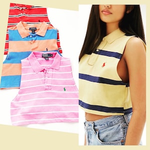 Upcycled Women’s Polo shirts > tank tops tommy hilfiger polo ralph lauren preppy tank tops