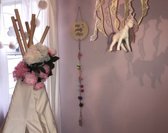 Hair clip holder bow holder bow organizer turban holder baby toddler girl nursery room nursery decor girl's room hair barrettes FREE SHIP