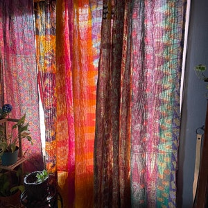 Kantha curtains | hippie curtains | boho curtains | kantha | homemade curtains | one panel ~ 75 L x 55 W