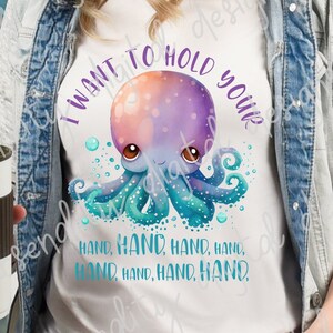 Ik wil je hand vasthouden, hand, hand, octopus, sublimatieoverdracht, sublimatieafbeelding, transparant ontwerp png, png