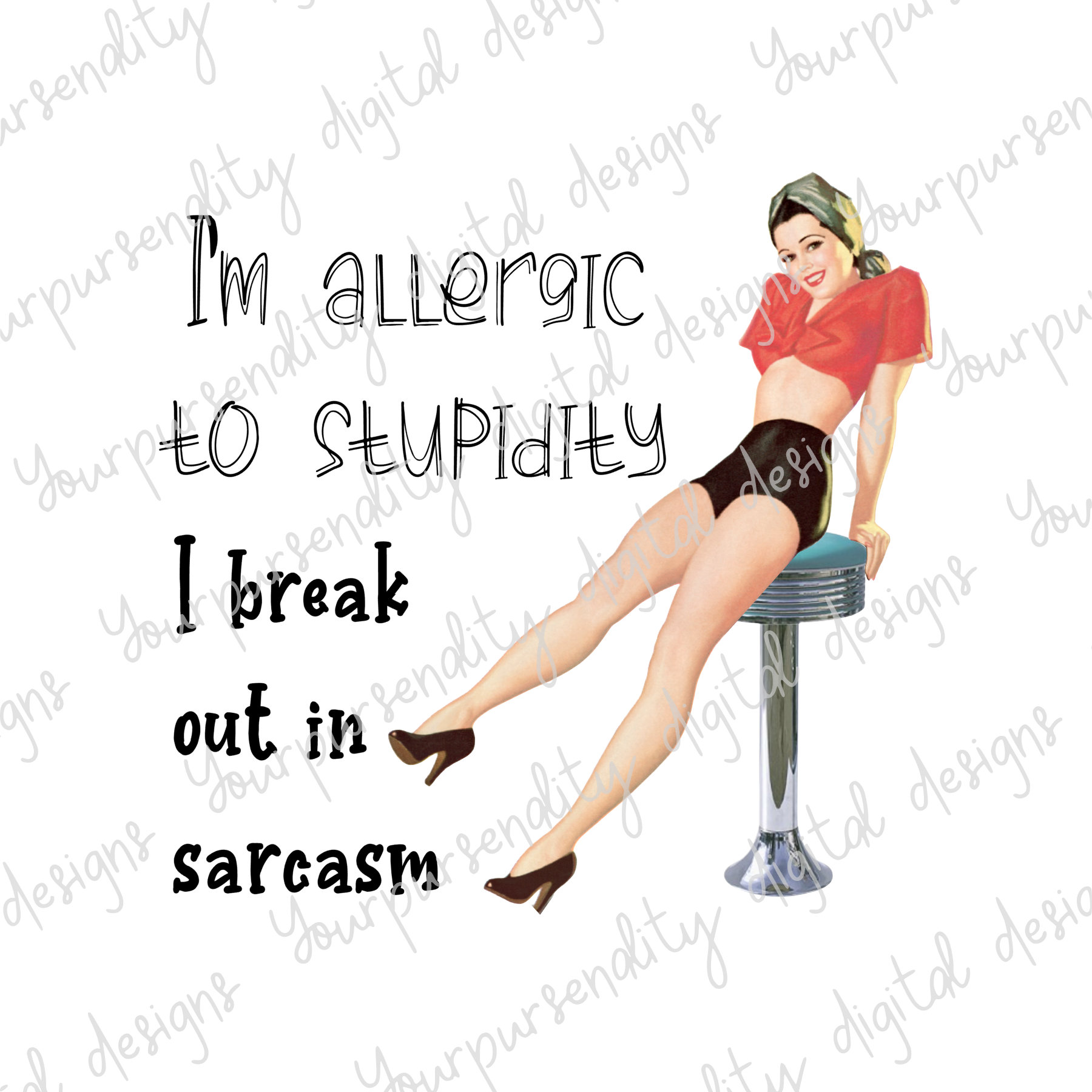 I'm Allergic to Stupid People - Etsy Canada