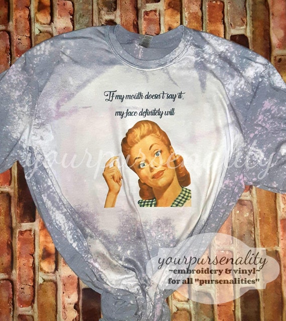 JTJFIT Funny Saying Women's T-Shirt - 'If My Mouth Doesn't Say It My Face Definitely Will' Tee (Pink, M) - View #2