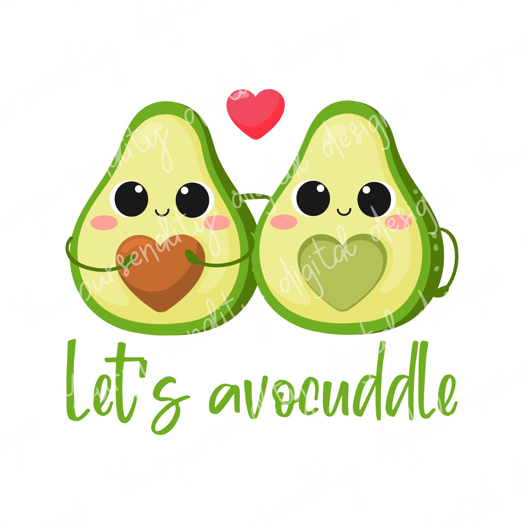 Sublimation Avocado Let\'s Etsy Image, Avo-cuddle, Avocuddle, - Couple, Transparent PNG Lets PNG, Design