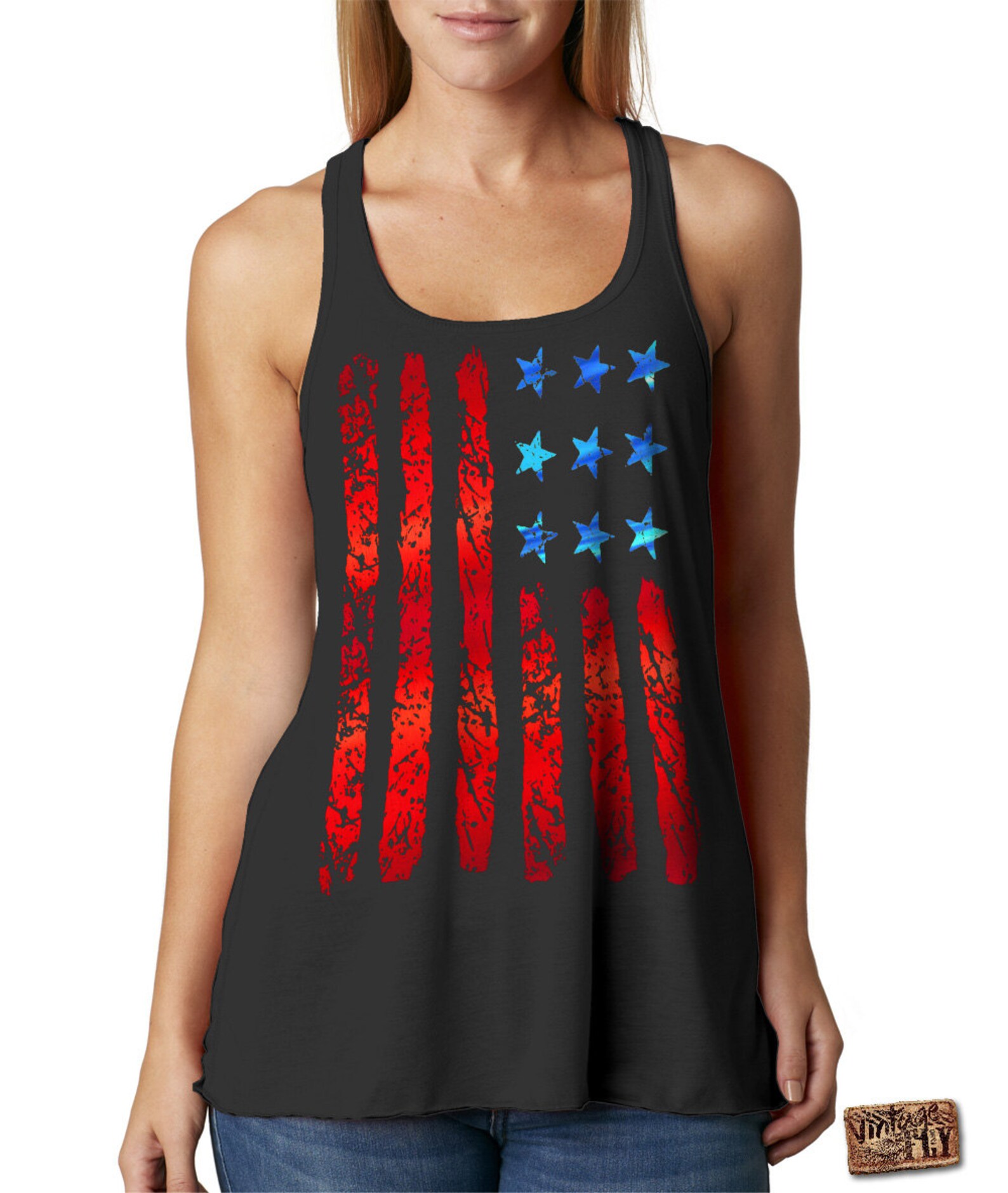 4th of july racerback tank
