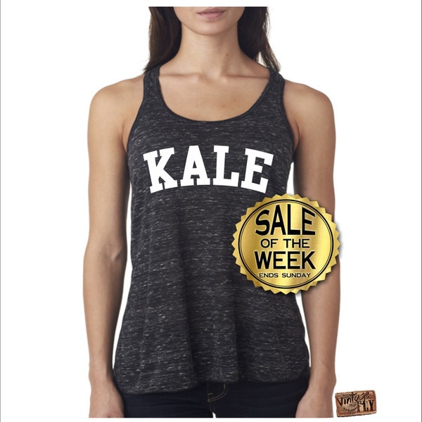 KALE RACERBACK TANK Top - Flawless - Cake by the pound - Ladies Flowy Racerback Tank Top - I woke up like this  -  Yoga top - Funny - Beach