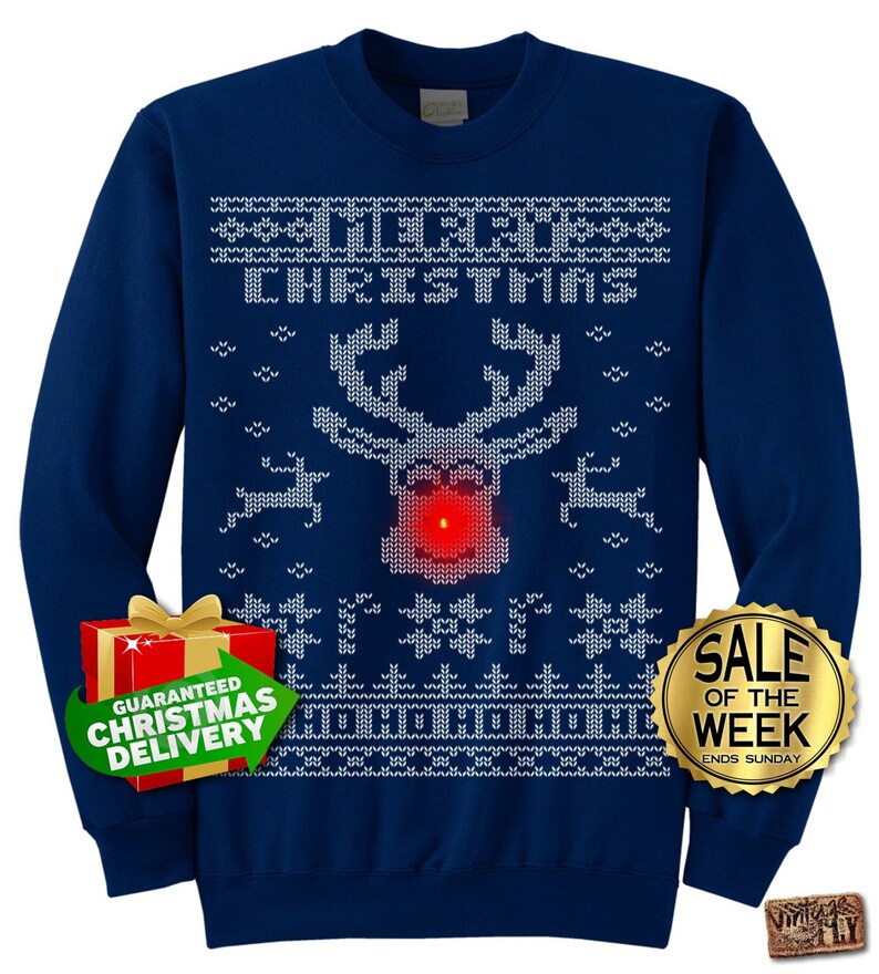 pink and green christmas sweater