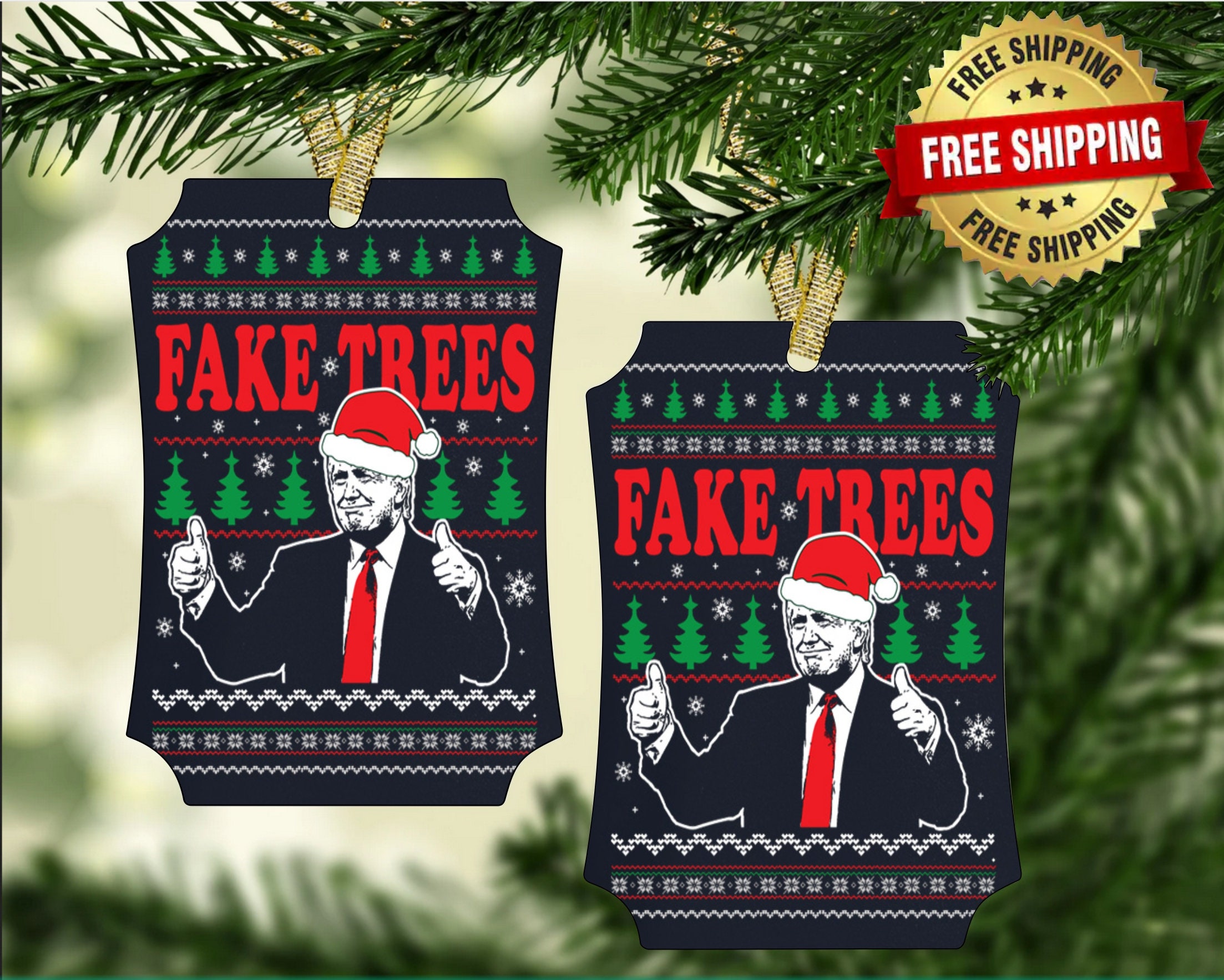 Fake store trees sweater