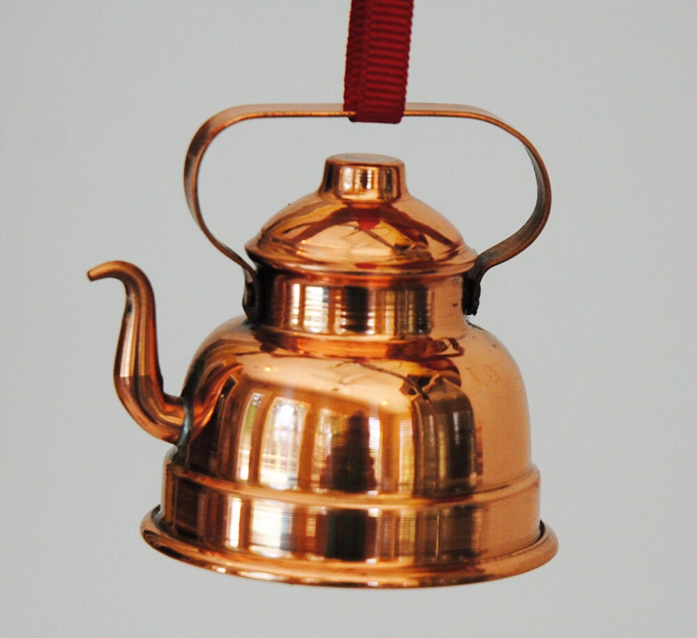 Copper Tea Kettle Ornament Etsy