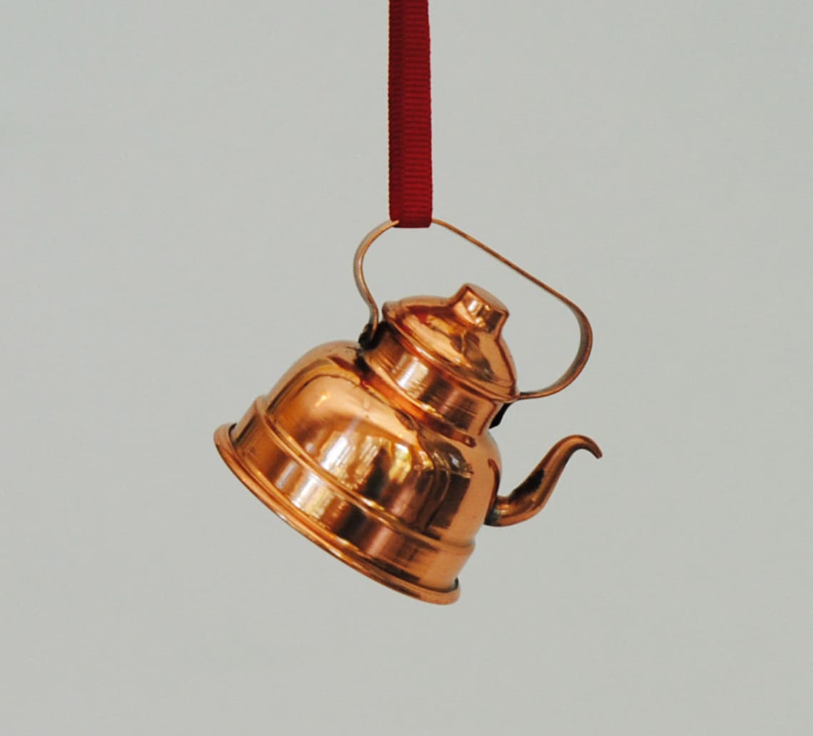 Copper Tea Kettle Ornament Etsy