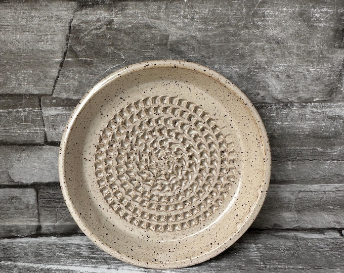 Pottery garlic grater, garlic grater, ceramic garlic grater, ginger grater, parmesan grater, nutmeg grater, pepper grater made in NC