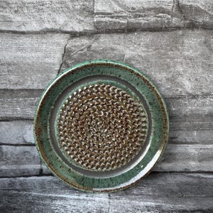 Pottery garlic grater, garlic grater, green garlic grater, ginger grater, parmesan grater, nutmeg grater, pepper grater made in NC