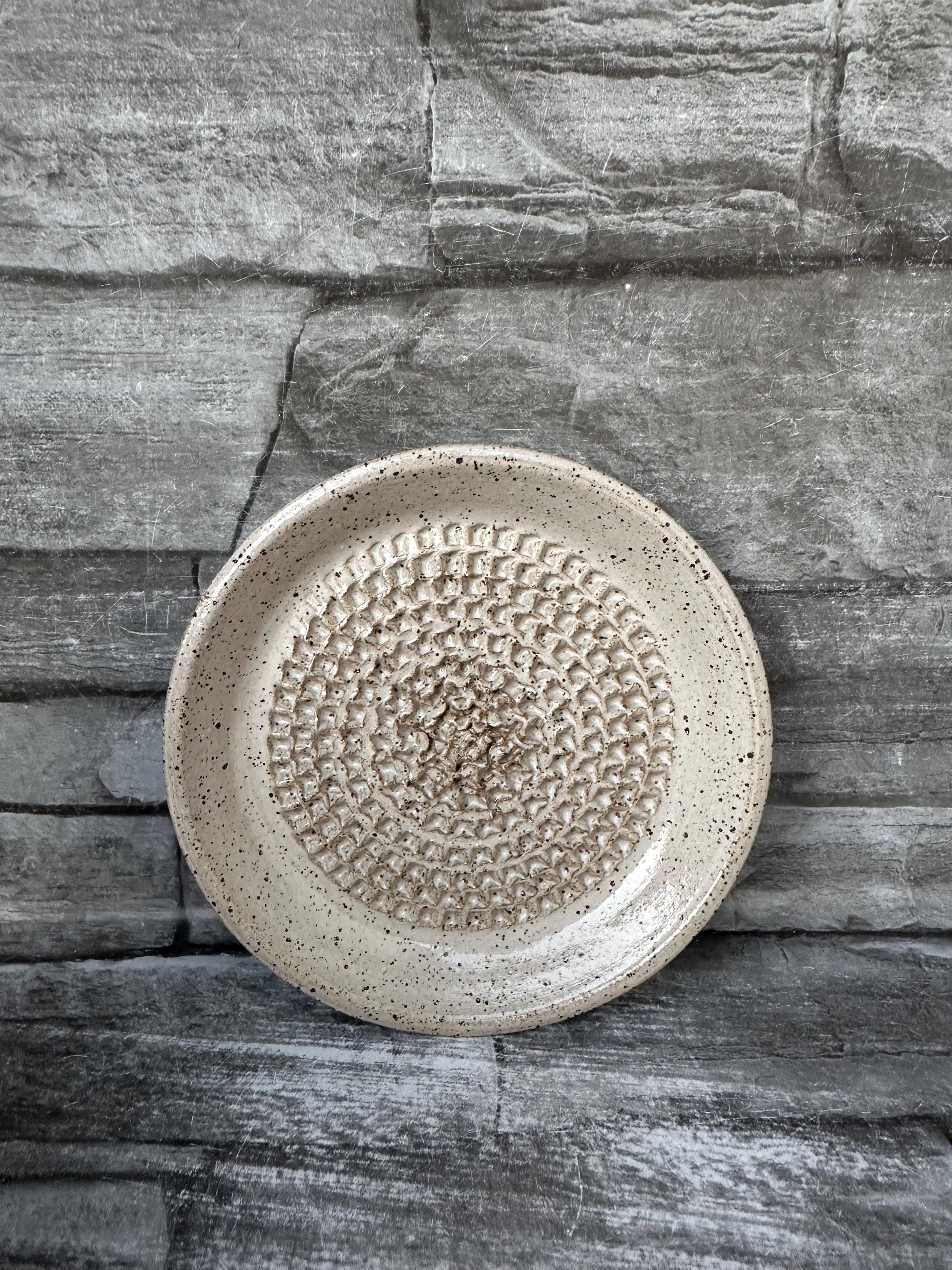 Pottery garlic grater, garlic grater, ceramic garlic grater, ginger grater, parmesan grater, nutmeg grater, pepper grater made in NC