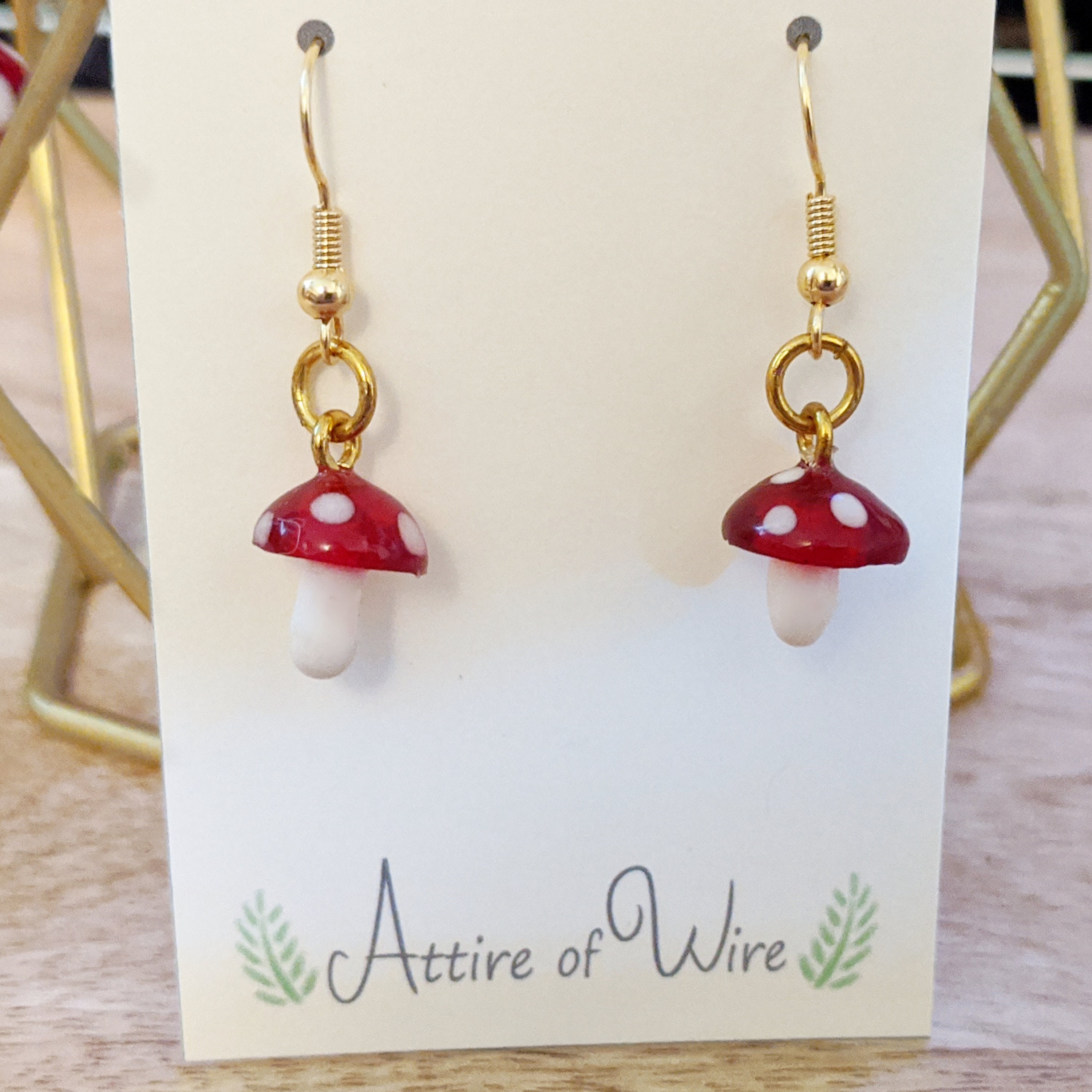 Mushroom Jewelry Set / Mushroom Necklace / Mushroom Earrings / Etsy