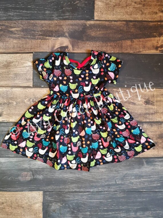 pics Chicken Print Dress etsy