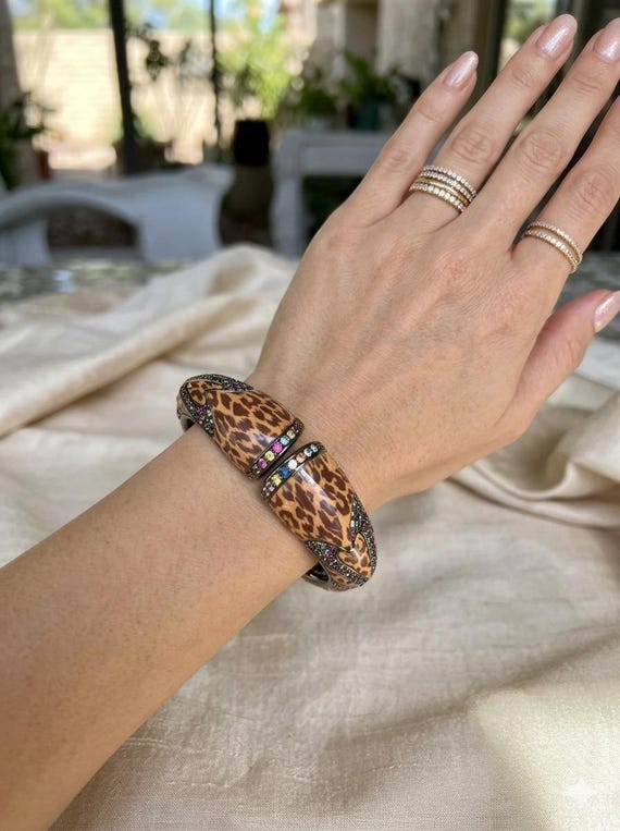 Matthew Campbell Laurenza (MCL): Cheetah Multi-Sapphire Cuff Bracelet