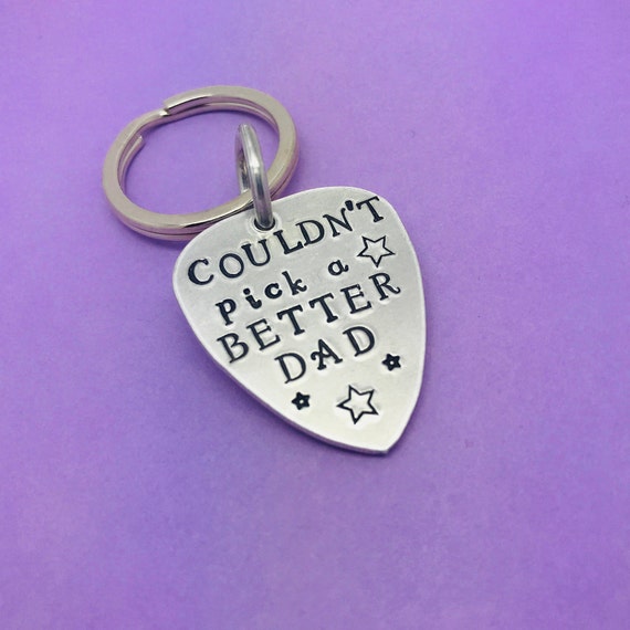 I Couldn’t Pick A Better Dad Guitar Pick Wooden Keyring Gift For Musical Dad