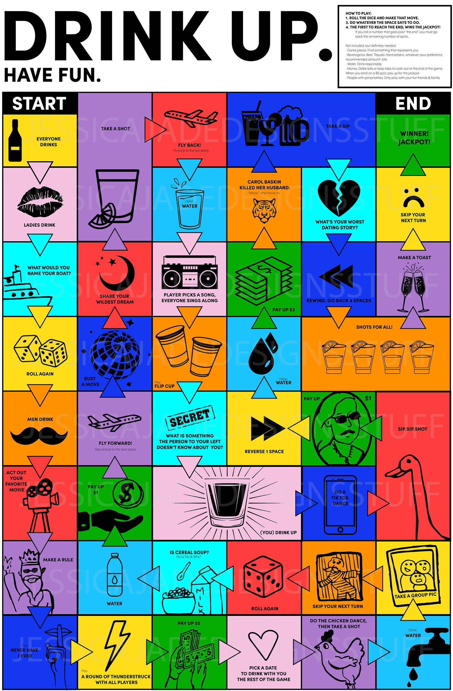 Printable Drinking Game - Etsy